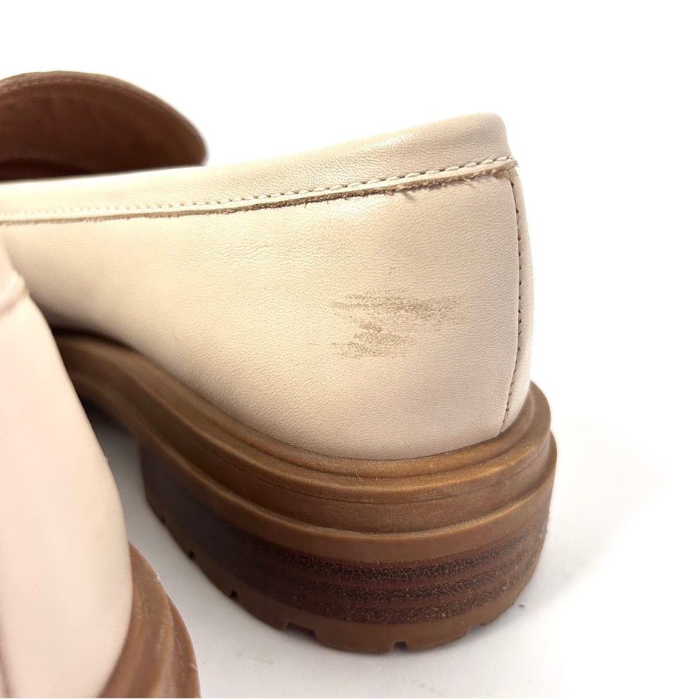 Madewell Cream Leather Lug Sole Penny Loafers - Picture 10 of 13